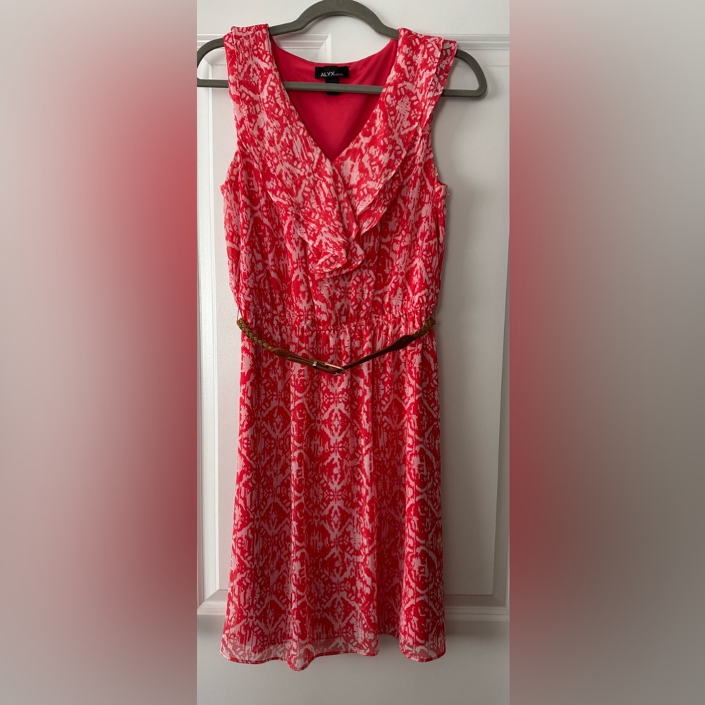 Alyx Pink Sleeveless Cowl Neck Midi Dress